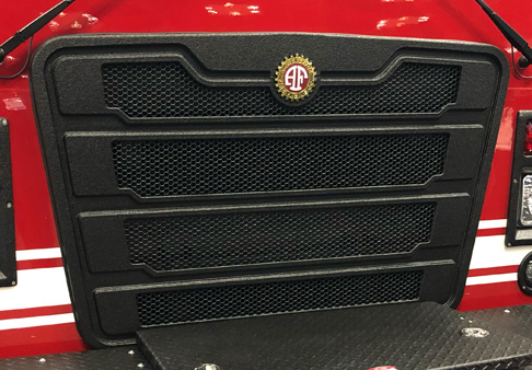 Custom Stainless Steel Stealth Black Front Grille for Fire Trucks