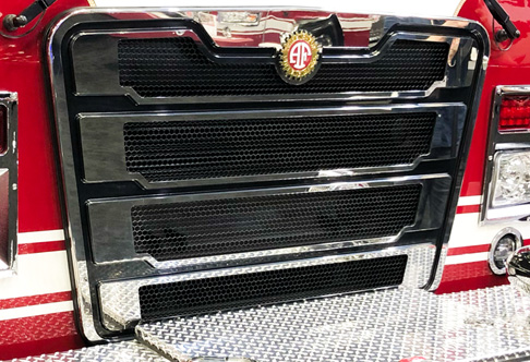 Custom Stainless Steel Front Grille for Fire Trucks