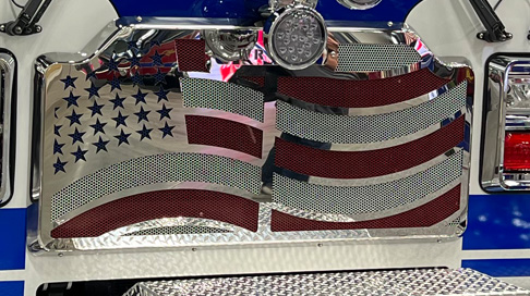 Custom Stainless Steel Front Grille for Fire Trucks