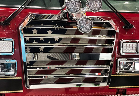 Custom Stainless Steel Front Grille for Fire Trucks