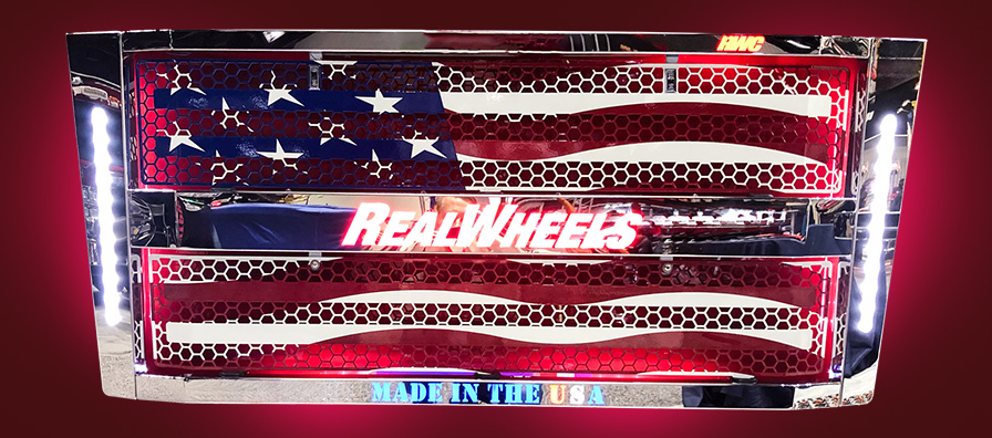 Custom Stainless Steel RealWheels Front Grille with LED Lighting