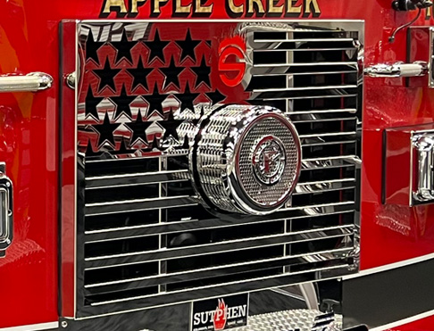 Custom Stainless Steel Front Grille for Fire Trucks